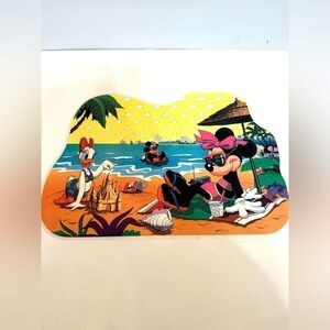 1980’s VTG Walt Disney Company Minnie Daisy Mickey Laminated Placemat 16.5”x12"